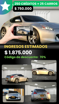 250 CREDITOS PARA APP SHOWROOM VIRTUAL